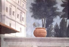 The Raising of the Son of Theophilus, King of Antioch (Detail of the View over the Courtyard Wall)