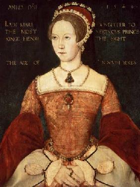 Portrait of Mary I or Mary Tudor (1516-58), daughter of Henry VIII, at the Age of 28