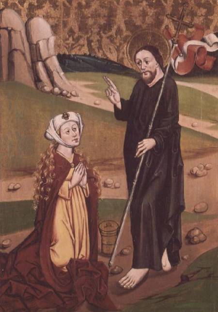 Christ Appears to Mary Magdalene (tempera on panel) à Maître de Janosret
