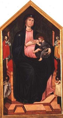 Madonna and Child with Saints (tempera on panel) à Maître de San Gaggio