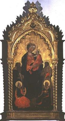 Madonna and Child with Saints (tempera on panel) à Maître du Borgo alla Collina