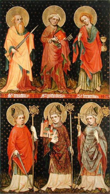 Six Saints à Maître du retable sacré aux pieds nus
