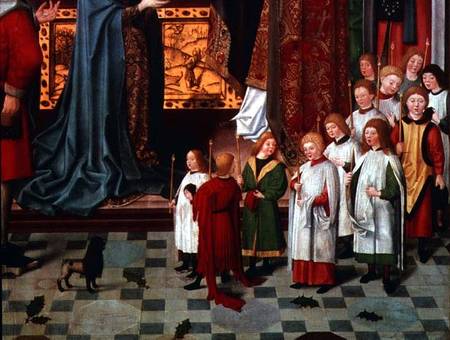 The Seven Joys of the Virgin Altarpiece: detail of a boys' choir à Maître du Saint Parent