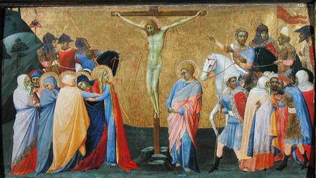 The Crucifixion, from a predella panel à Maître de la Madone de San Pietro d'Ovila
