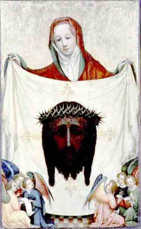 St. Veronica with the Shroud of Christ à Maître de la Munich St. Veronica