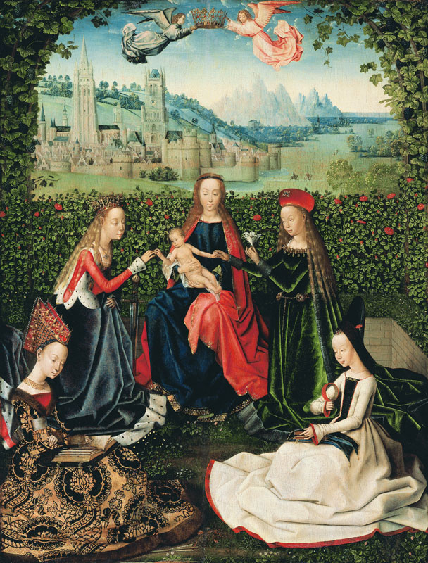 The Virgin of the Rose Garden, 1475-80 à Maître de la légende de Sainte Lucie