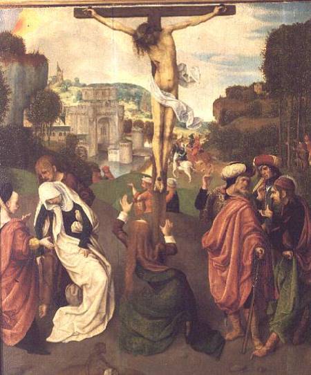 Crucifixion à Maître de la Virgo Inter Virgines