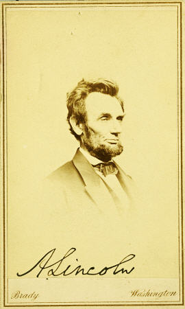 Signed Photographic Portrait Of Abraham Lincoln, 1864 à Mathew Brady