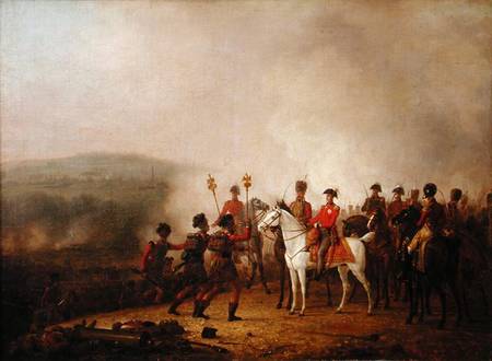 The Eagle Standards Taken at Waterloo Returned to Wellington à Mathieu Ignace van Bree