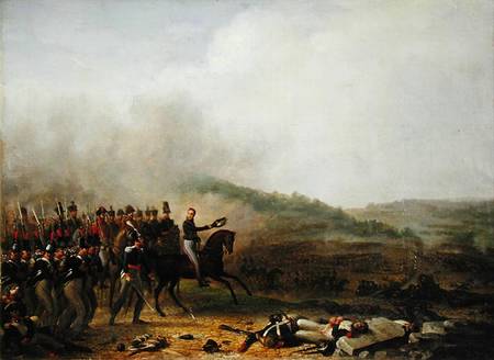 Willem Frederik (1772-1843) Prince of Orange at the Battle of Quatre Bras à Mathieu Ignace van Bree