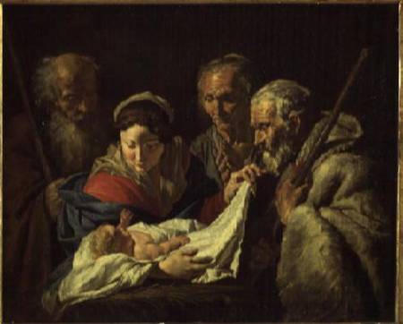 Adoration of the Infant Jesus à Matthias Stomer