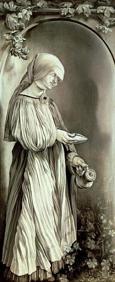 St. Elizabeth of Hungary (1207-31) 1509 (grisaille) à Matthias (Mathis Nithart Gothart) Grunewald