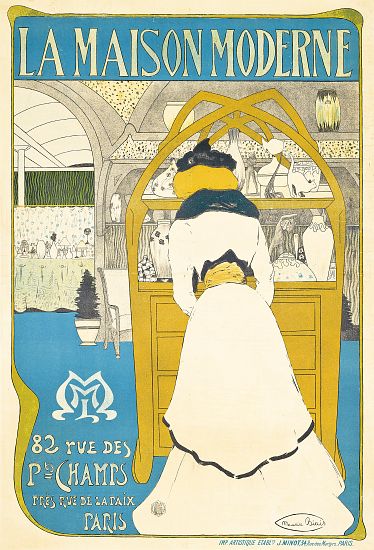 A poster advertising the Parisian art gallery 'La Maison Moderne', opened by Julius Meier-Graefe à Maurice Biais