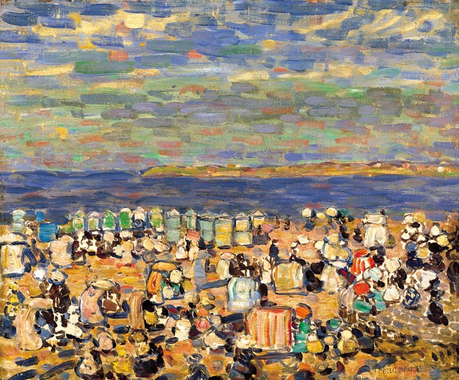 Beach at St. Malo à Maurice Brazil Prendergast