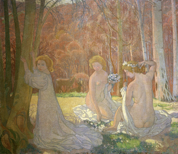 Figures dans un paysage de printemps (Le bois sacré) à Maurice Denis