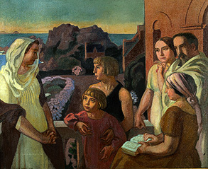 La conversation sacrée (l'artiste avec sa famille à Perros-Guirec) à Maurice Denis