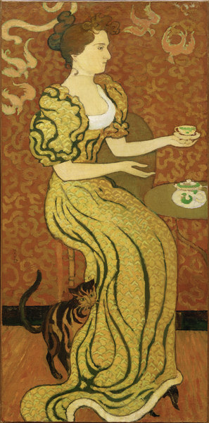 Madame Ranson with cat  à Maurice Denis