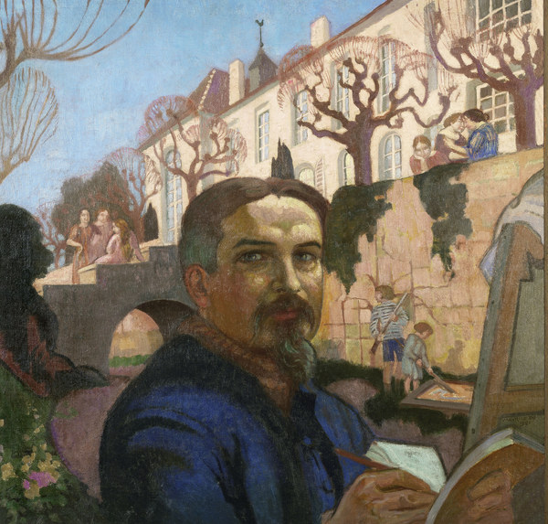 Autoportrait devant le prieuré à Maurice Denis