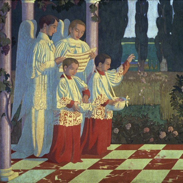 Two deacons dressed as angels à Maurice Denis