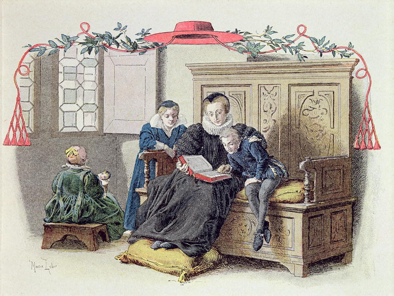 Armand-Jean du Plessis, Cardinal Richelieu (1585-1642) as a child, illustration from a life of Riche à Maurice Leloir