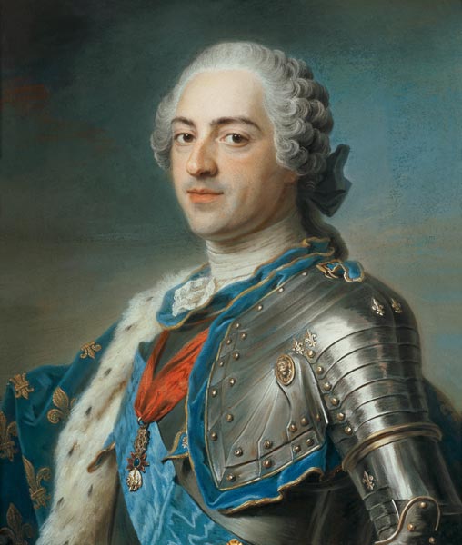 Portrait du roi Louis XV à Maurice Quentin de La Tour