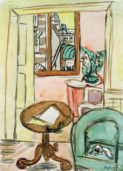 Interior with Round Table à Max Beckmann
