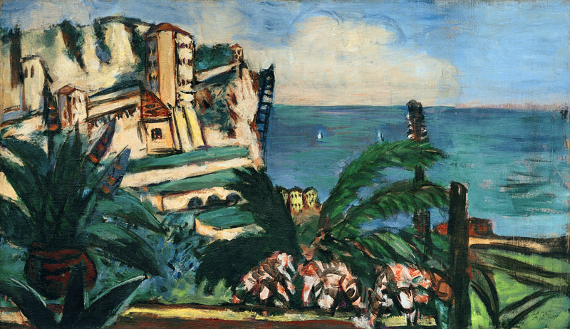 Riviera-Landschaft mit Felsen à Max Beckmann