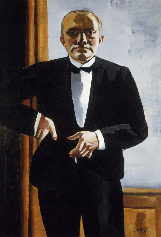 Self-portrait with dinner-suit à Max Beckmann