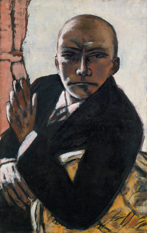 Self-portrait in black à Max Beckmann