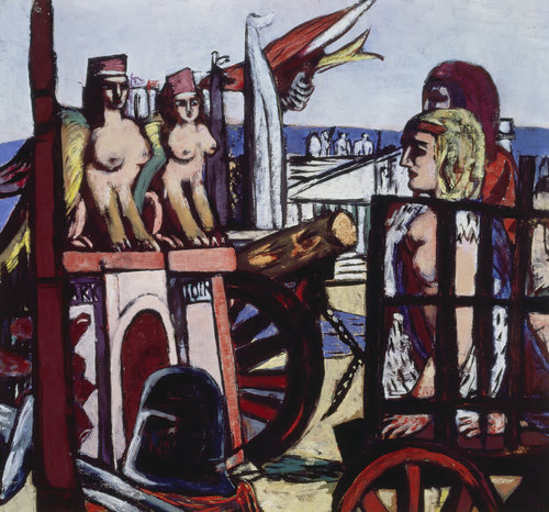 Removal of the sphinxes. 1945 à Max Beckmann