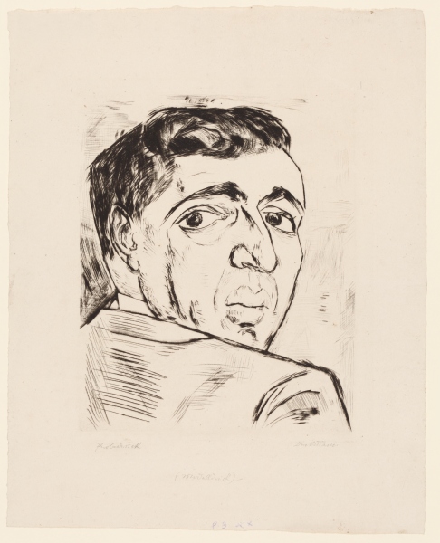 Portrait of J. B. Neumann à Max Beckmann