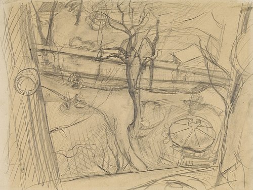View from a Window onto a Garden. 1916. à Max Beckmann