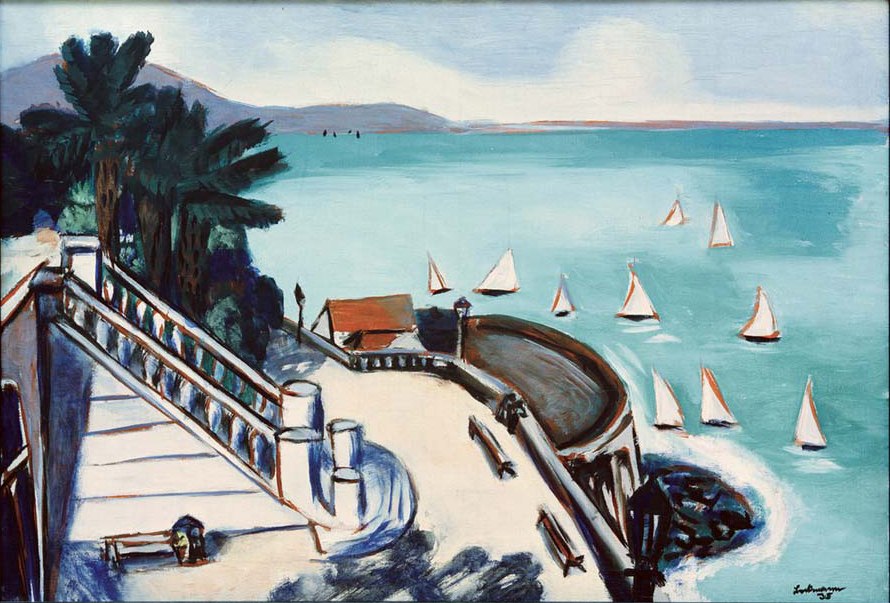 Blick von der Terrasse in Monte Carlo à Max Beckmann
