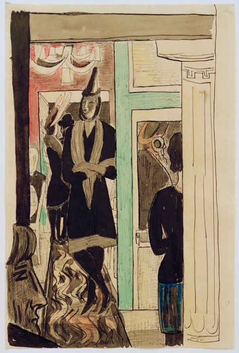 Cafe (Telefon) à Max Beckmann