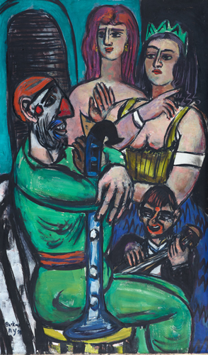 Clown with Women and little Clown. 1950. à Max Beckmann