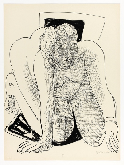 Crawling Woman, plate five from Day and Dream à Max Beckmann