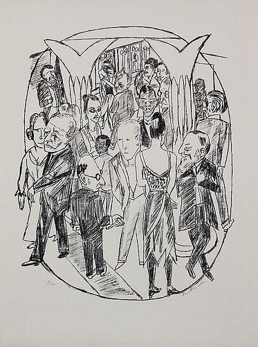 Das Theaterfoyer. 1922 à Max Beckmann