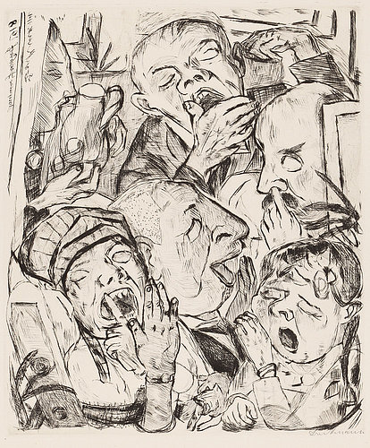 Yawning (Die Gähnenden). 1918 (H 129 IV B b) à Max Beckmann
