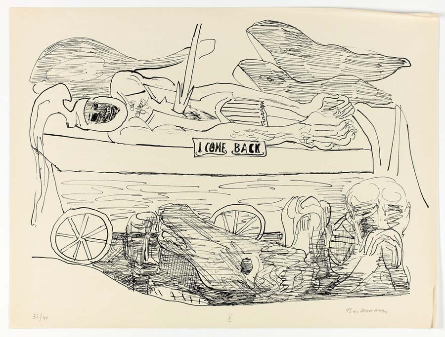 Dream of War, plate 10 from Day and Dream à Max Beckmann