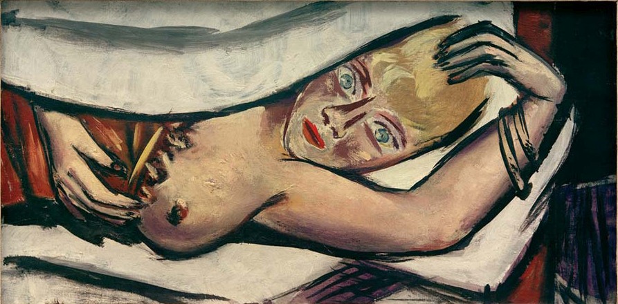 Frau im Bett à Max Beckmann
