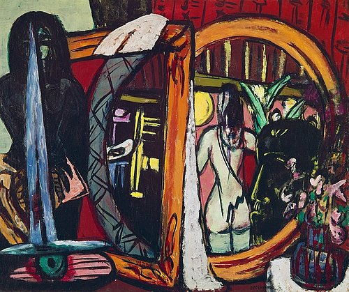 Großes Variete mit Zauberer und Tänzerin (1942). à Max Beckmann