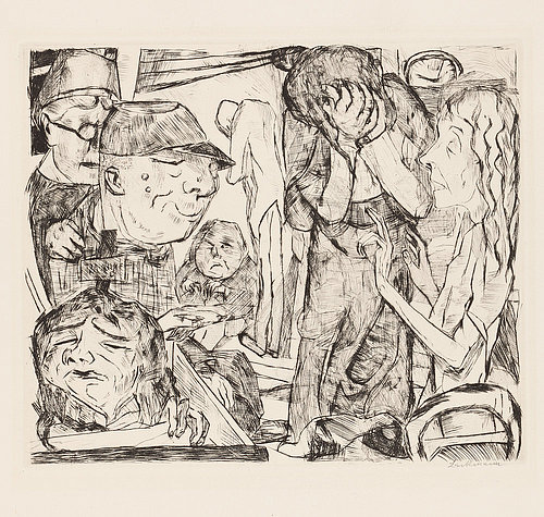 Irrenhaus (Asylum). 1918 (H. 135 III B b) à Max Beckmann