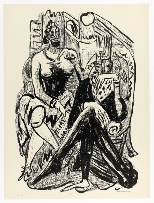 King and Demagogue, plate eight from Day and Dream à Max Beckmann