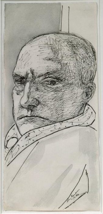 Self-portrait à Max Beckmann
