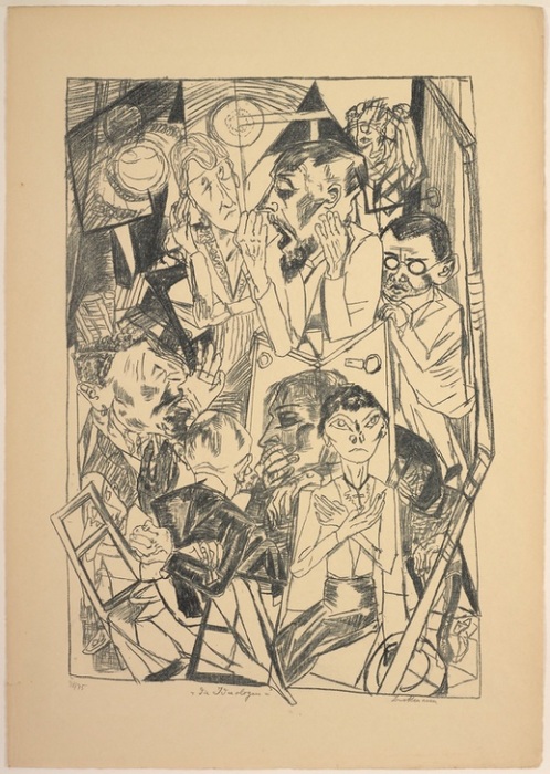 The Ideologues, plate six from Die Hölle à Max Beckmann