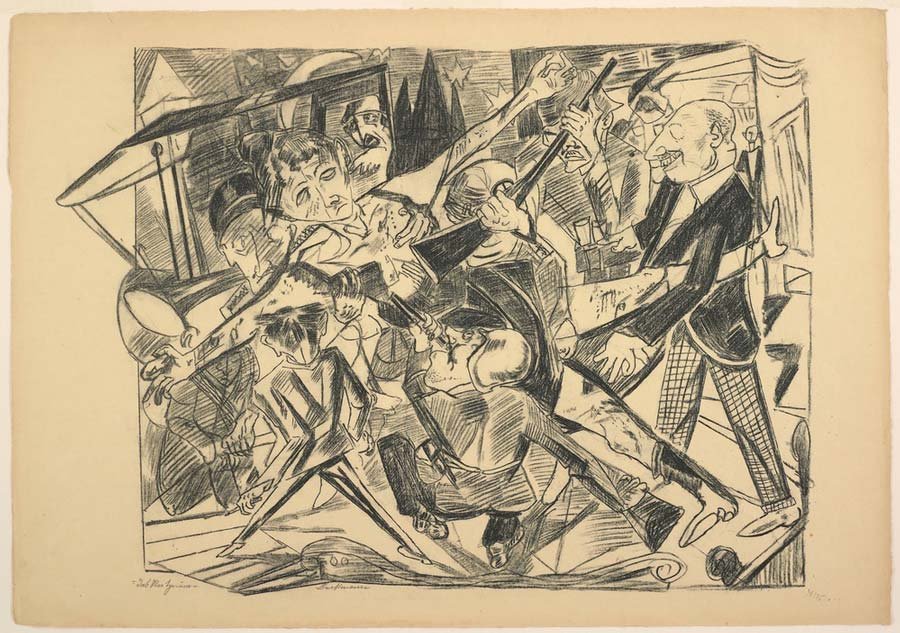 The Martyrdom, plate four from Die Hölle à Max Beckmann