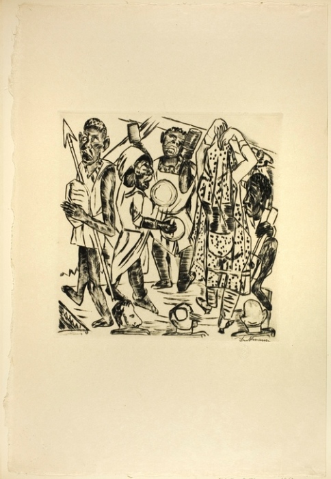 The Negro Dance, plate nine from Jahrmarkt à Max Beckmann