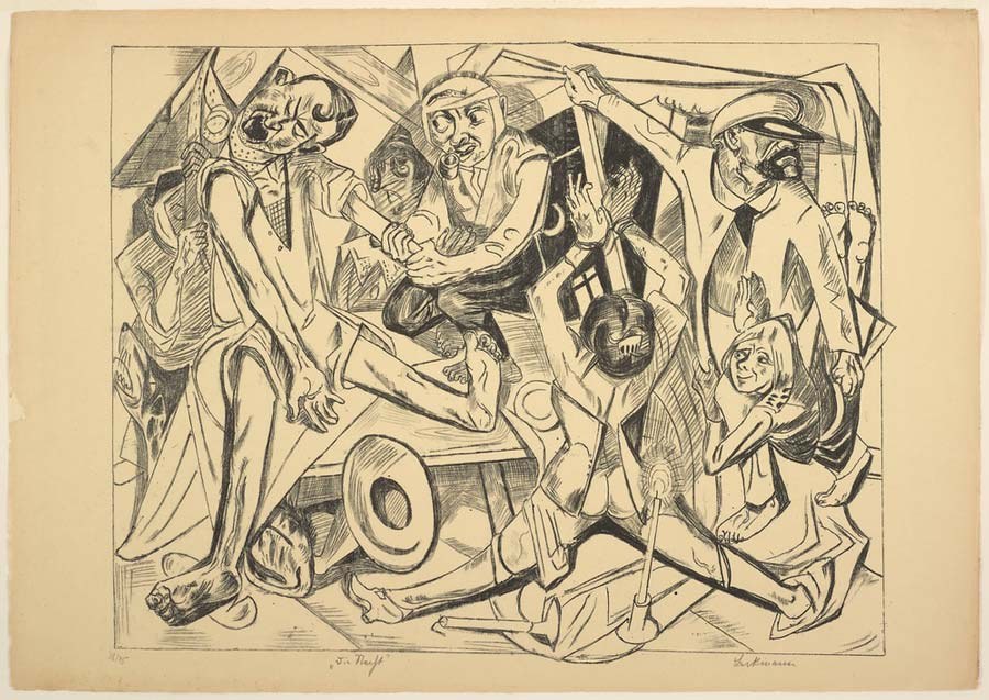 The Night, plate seven from Die Hölle à Max Beckmann
