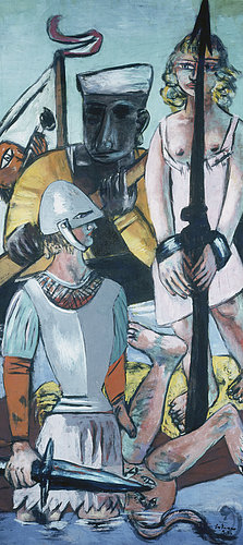 Triptych: The Temptation (of St. Anthony). Left panel. 1936/37 à Max Beckmann