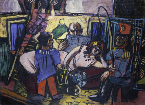 Circus caravan (Zirkuswagen). 1940. à Max Beckmann